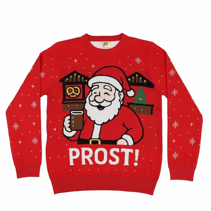 Prost! Ugly Christmas Sweater Jacquard Knit - Jollyboxs