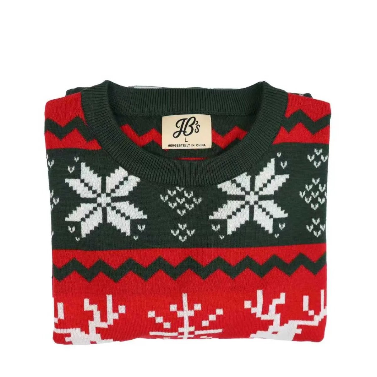 Jacquard Reindeer Christmas Sweater - Jollyboxs